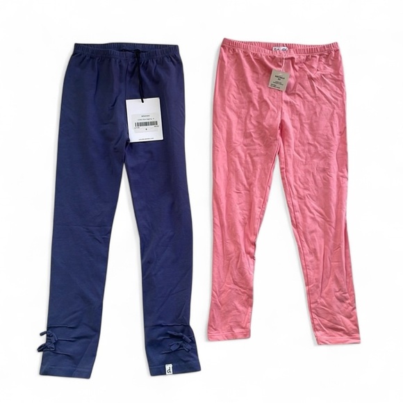 NWT deux par deux navy leggings & NWT splendid pink leggings - (both) size 6 - Picture 1 of 7